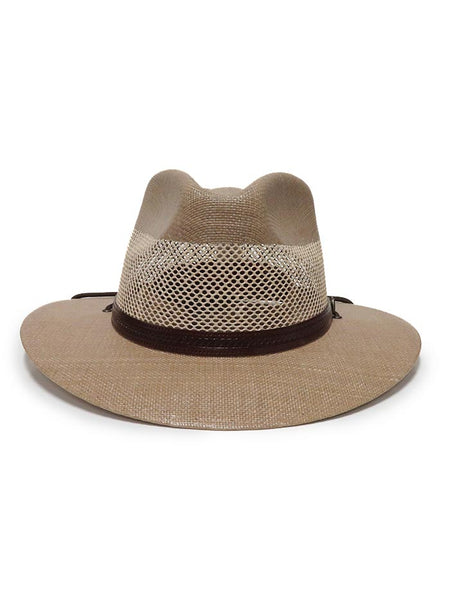 American Hat Makers Milan Tan Straw Hat 4-LN MILAN Front view. If you need any assistance with this item or the purchase of this item please call us at five six one seven four eight eight eight zero one Monday through Saturday 10:00a.m EST to 8:00 p.m EST