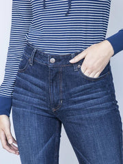 Kimes Ranch 1051414R Womens Jennifer Ring Spun Denim Jeans Blue front close up view. If you need any assistance with this item or the purchase of this item please call us at five six one seven four eight eight eight zero one Monday through Saturday 10:00a.m EST to 8:00 p.m EST