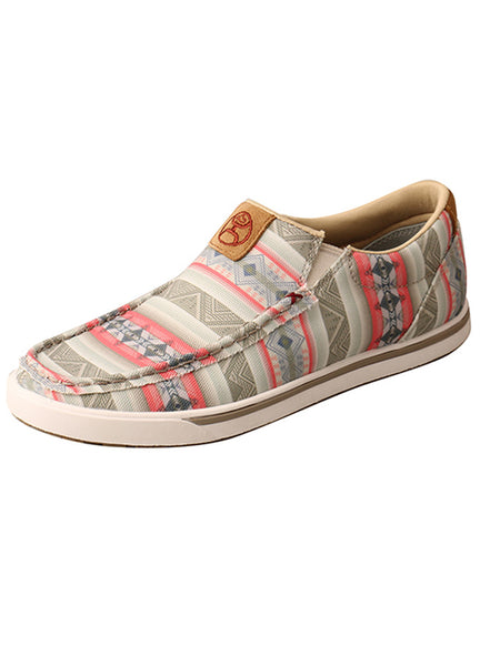 Twisted X WHYC021 Womens Hooey Slip On Loper Pink Multi FRONT SIDE