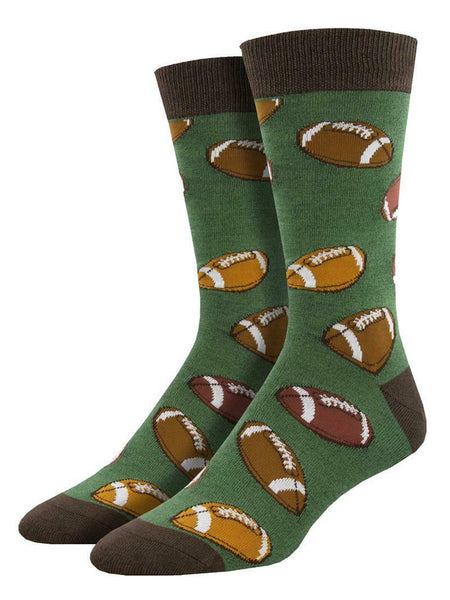 Socksmith MBN2313-GHT Mens Hut Hut Hike Sport Ball Crew Socks Green Heather front and side view. If you need any assistance with this item or the purchase of this item please call us at five six one seven four eight eight eight zero one Monday through Saturday 10:00a.m EST to 8:00 p.m EST