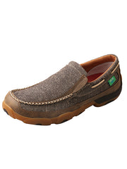 Twisted X MDMS012 Mens Slip On Driving Moc Dust front and side view. If you need any assistance with this item or the purchase of this item please call us at five six one seven four eight eight eight zero one Monday through Saturday 10:00a.m EST to 8:00 p.m EST