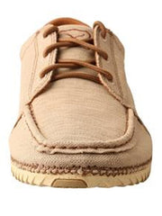 Twisted X MZX0004 Mens Canvas Zero-X Air Mesh Casual Shoes Khaki full front view. If you need any assistance with this item or the purchase of this item please call us at five six one seven four eight eight eight zero one Monday through Saturday 10:00a.m EST to 8:00 p.m EST