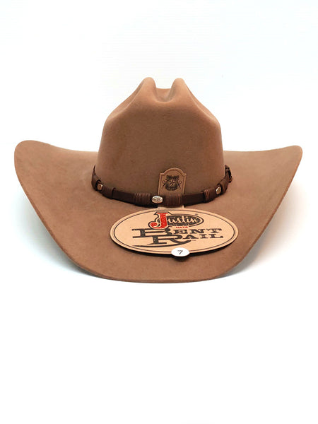 Justin JF0230WACO4410 2X Felt Waco Belly Premium Cowboy Hat Tan