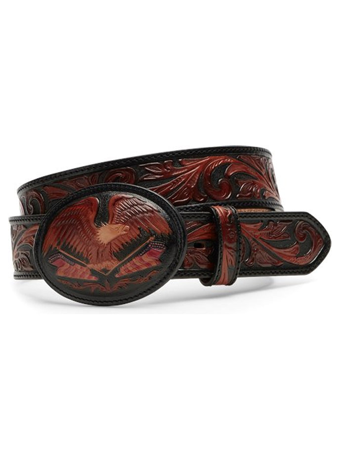 Tony Lama C50603 Mens American Heritage Belt Black front view. If you need any assistance with this item or the purchase of this item please call us at five six one seven four eight eight eight zero one Monday through Saturday 10:00a.m EST to 8:00 p.m EST