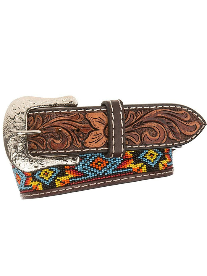 Twisted X XIBB100 Mens Beaded Western Fashion Belt Printed FRONT