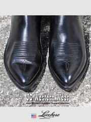 Lucchese G9602.24 Mens Classics Buffalo Skin Boots Black toe view pair. If you need any assistance with this item or the purchase of this item please call us at five six one seven four eight eight eight zero one Monday through Saturday 10:00a.m EST to 8:00 p.m EST