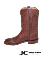 Lucchese HL3504.RR Mens Heritage Boots Ranchhand Tan Burnished alternative side view. If you need any assistance with this item or the purchase of this item please call us at five six one seven four eight eight eight zero one Monday through Saturday 10:00a.m EST to 8:00 p.m EST