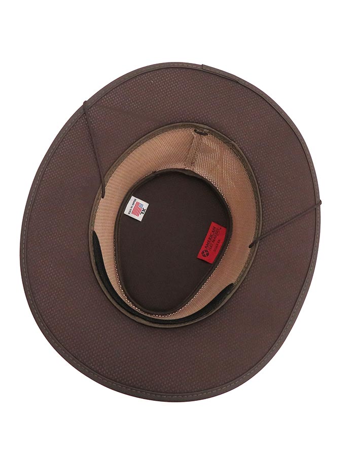 American Hat Makers SOAKER Breathable Wide Brim Sun Hat Sand front and side view. If you need any assistance with this item or the purchase of this item please call us at five six one seven four eight eight eight zero one Monday through Saturday 10:00a.m EST to 8:00 p.m EST