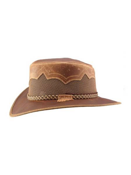 American Hat Makers SIROCCO Wide Brim Sun Hat Copper side and front view. If you need any assistance with this item or the purchase of this item please call us at five six one seven four eight eight eight zero one Monday through Saturday 10:00a.m EST to 8:00 p.m EST