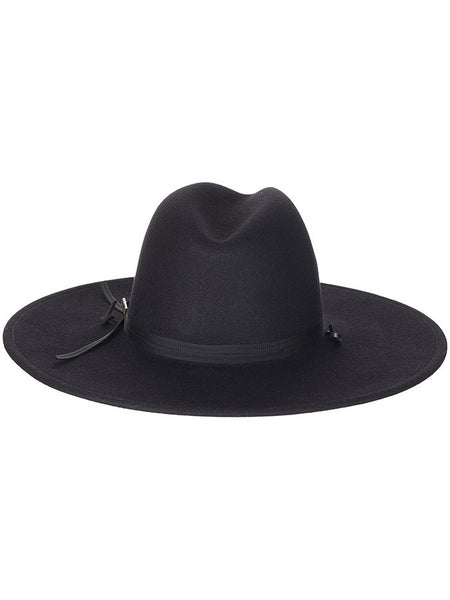Stetson OWHODN-024007 HOLDEN Crushable Water Resistant Wool Hat Black back view.If you need any assistance with this item or the purchase of this item please call us at five six one seven four eight eight eight zero one Monday through Saturday 10:00a.m EST to 8:00 p.m EST