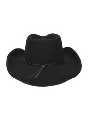 Stetson TWHWDR-833207 HOLLYWOOD DRIVE Wool Crushable Western Hat Black back view. If you need any assistance with this item or the purchase of this item please call us at five six one seven four eight eight eight zero one Monday through Saturday 10:00a.m EST to 8:00 p.m EST