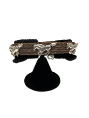 Fashionwest HH84F-21 Womens Horsehair Bracelet Brown front view