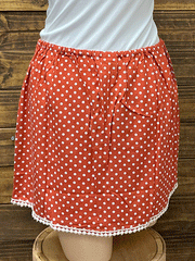 Santiki 5768-1024 Womens Kaia Skirt Rusty Dot back view. If you need any assistance with this item or the purchase of this item please call us at five six one seven four eight eight eight zero one Monday through Saturday 10:00a.m EST to 8:00 p.m EST
