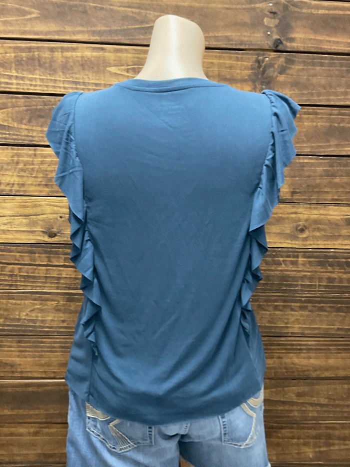 Ariat 10044993 Womens Washed Jersey Sleeveless Tank Midnight Navy front view. If you need any assistance with this item or the purchase of this item please call us at five six one seven four eight eight eight zero one Monday through Saturday 10:00a.m EST to 8:00 p.m EST