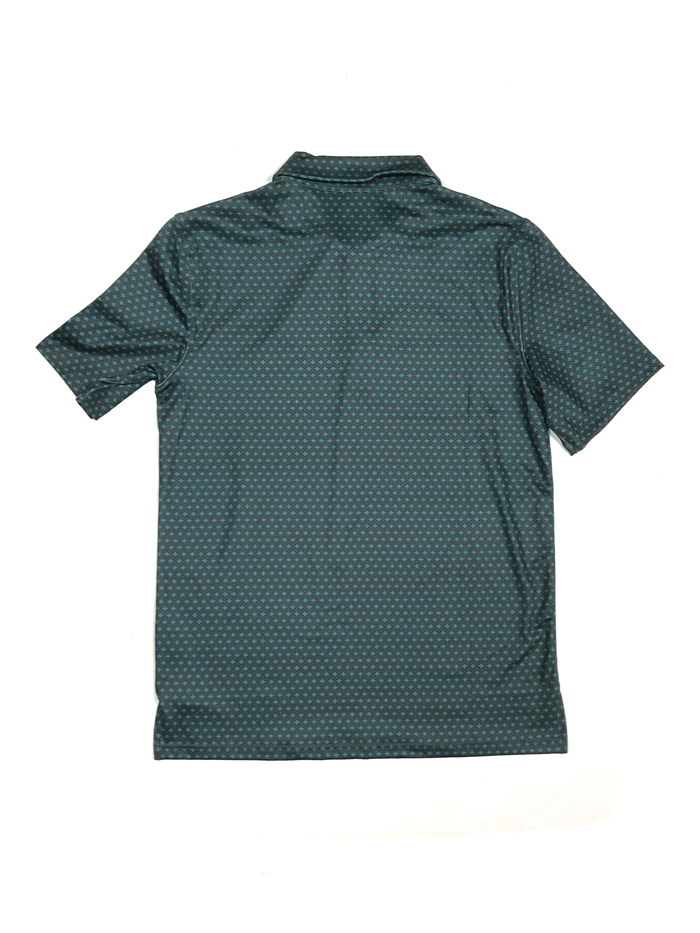 Panhandle PPMT51R0WS Mens Short Sleeve Medallion Button Knit Polo Turquoise front view. If you need any assistance with this item or the purchase of this item please call us at five six one seven four eight eight eight zero one Monday through Saturday 10:00a.m EST to 8:00 p.m EST