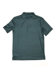 Panhandle PPMT51R0WS Mens Short Sleeve Medallion Button Knit Polo Turquoise back view. If you need any assistance with this item or the purchase of this item please call us at five six one seven four eight eight eight zero one Monday through Saturday 10:00a.m EST to 8:00 p.m EST