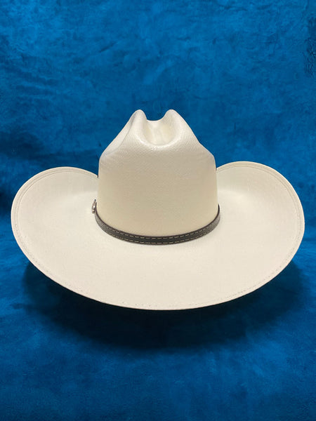 Justin JS1356BKHL4004 20X BLACK HILLS Straw Cowboy Hat Ivory back view. If you need any assistance with this item or the purchase of this item please call us at five six one seven four eight eight eight zero one Monday through Saturday 10:00a.m EST to 8:00 p.m EST