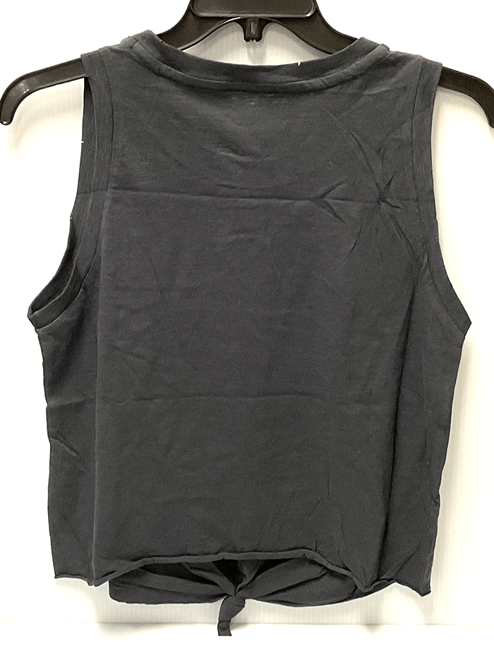 Salt Life SLJ10615 Womens Muscle Tank With Foil Screen Print Ebony front view