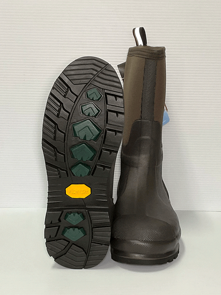 Muck CMCT-900 Mens Chore Cool Mid Boot Brown sole and front view