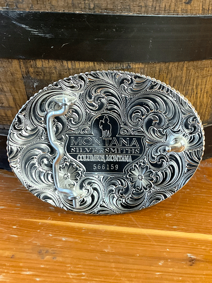 Montana Silversmiths G6128-767M Longhorn Buckle front view. If you need any assistance with this item or the purchase of this item please call us at five six one seven four eight eight eight zero one Monday through Saturday 10:00a.m EST to 8:00 p.m EST