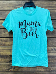 Texas True 3001 Mama Needs a Beer T-Shirt Mint front view. If you need any assistance with this item or the purchase of this item please call us at five six one seven four eight eight eight zero one Monday through Saturday 10:00a.m EST to 8:00 p.m EST