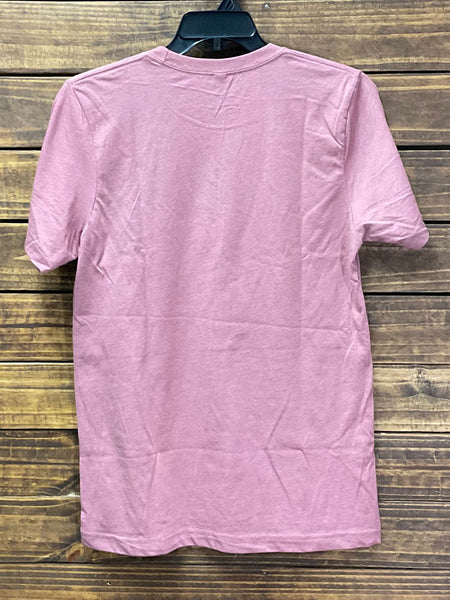 Texas True 3413 Womens Tired As A Mother T-Shirt Mauve Tri Blend back view
