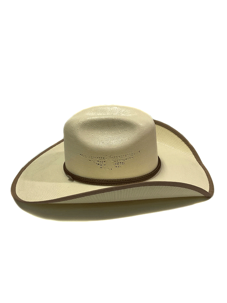 Justin JS5256FNX-IVORY Bent Rail Fenix Straw Cowboy Hat Ivory side view. If you need any assistance with this item or the purchase of this item please call us at five six one seven four eight eight eight zero one Monday through Saturday 10:00a.m EST to 8:00 p.m EST