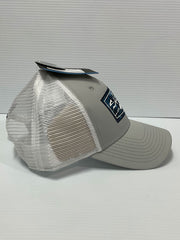 Salt Life SLM20210 Aqua Badge Snapback Hat Light Grey side view