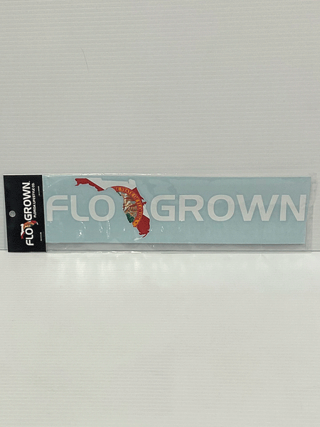 FloGrown FGS-23S Florida Flag Decal front view on package. If you need any assistance with this item or the purchase of this item please call us at five six one seven four eight eight eight zero one Monday through Saturday 10:00a.m EST to 8:00 p.m EST