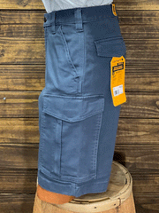 Carhartt 103542-BLS Mens Rugged Flex® Relaxed Fit Canvas Cargo Work Short Bluestone left side view. If you need any assistance with this item or the purchase of this item please call us at five six one seven four eight eight eight zero one Monday through Saturday 10:00a.m EST to 8:00 p.m EST