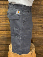 Carhartt 103542-029 Mens Rugged Flex® Relaxed Fit Canvas Cargo Work Short Shadow right side view. If you need any assistance with this item or the purchase of this item please call us at five six one seven four eight eight eight zero one Monday through Saturday 10:00a.m EST to 8:00 p.m EST