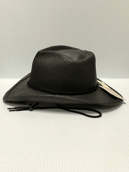 Shady Brady JULIA Runaway Bride Non-Vented Straw Hat Dark side view. If you need any assistance with this item or the purchase of this item please call us at five six one seven four eight eight eight zero one Monday through Saturday 10:00a.m EST to 8:00 p.m EST