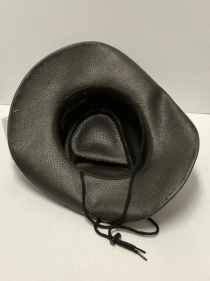 Shady Brady JULIA Runaway Bride Non-Vented Straw Hat Dark front and side view. If you need any assistance with this item or the purchase of this item please call us at five six one seven four eight eight eight zero one Monday through Saturday 10:00a.m EST to 8:00 p.m EST