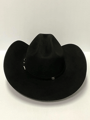 Justin JF0657DYLA Bent Rail Dylan 6X Fur Felt Cowboy Hat Black back view. If you need any assistance with this item or the purchase of this item please call us at five six one seven four eight eight eight zero one Monday through Saturday 10:00a.m EST to 8:00 p.m EST