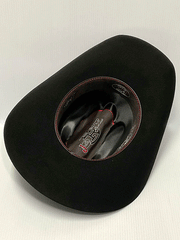 Justin JF0657DYLA Bent Rail Dylan 6X Fur Felt Cowboy Hat Black inside view. If you need any assistance with this item or the purchase of this item please call us at five six one seven four eight eight eight zero one Monday through Saturday 10:00a.m EST to 8:00 p.m EST