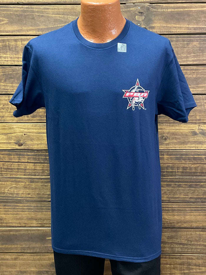 Changes 15-331-18 Mens PBR Skull America T-Shirt Navy Blue back view. If you need any assistance with this item or the purchase of this item please call us at five six one seven four eight eight eight zero one Monday through Saturday 10:00a.m EST to 8:00 p.m EST