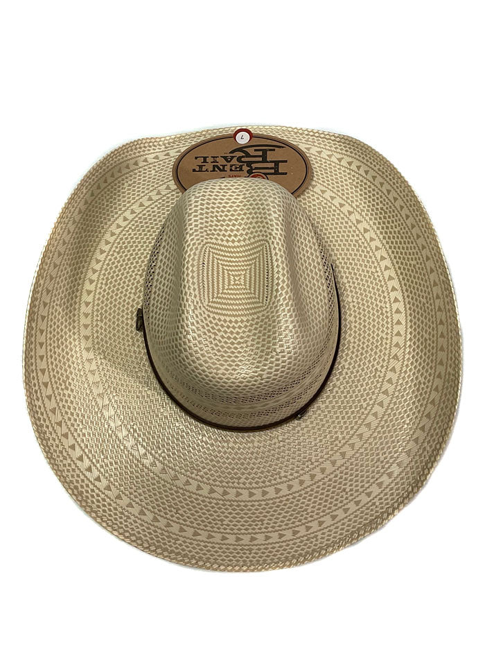 Justin JS4830HUTS HUTSON Bent Rail Straw Cowboy Hat Ivory side and front view. If you need any assistance with this item or the purchase of this item please call us at five six one seven four eight eight eight zero one Monday through Saturday 10:00a.m EST to 8:00 p.m EST
