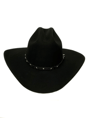 Bullhide 0397BL "Pistol Pete" 6x Premium Wool Hat Black full front view. If you need any assistance with this item or the purchase of this item please call us at five six one seven four eight eight eight zero one Monday through Saturday 10:00a.m EST to 8:00 p.m EST