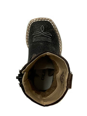 Old West VB1076 Kids Western Boot Black view from above. If you need any assistance with this item or the purchase of this item please call us at five six one seven four eight eight eight zero one Monday through Saturday 10:00a.m EST to 8:00 p.m EST