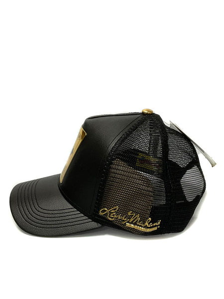 Larry Mahan MCBCLGGD El Gallo Mesh Back Cap Black side view. If you need any assistance with this item or the purchase of this item please call us at five six one seven four eight eight eight zero one Monday through Saturday 10:00a.m EST to 8:00 p.m EST