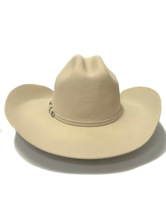 Justin JF0457COUNXL10 4X Promo Western Felt Hat Belly side-front view. If you need any assistance with this item or the purchase of this item please call us at five six one seven four eight eight eight zero one Monday through Saturday 10:00a.m EST to 8:00 p.m EST 