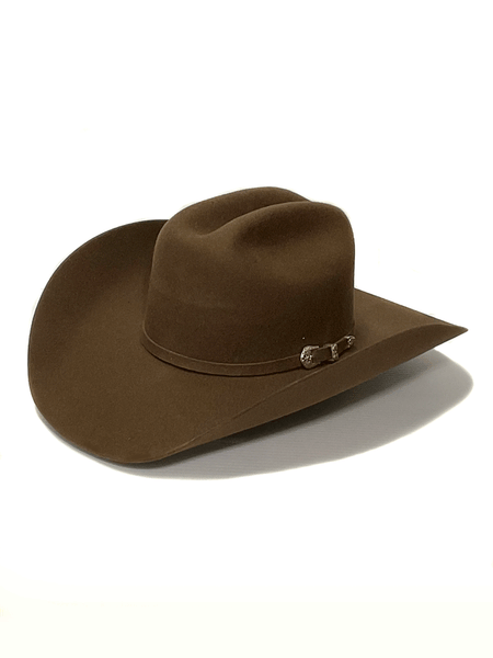 Justin JF0457COUNXLFW 4X Promo Western Felt Hat Fawn side-front view. If you need any assistance with this item or the purchase of this item please call us at five six one seven four eight eight eight zero one Monday through Saturday 10:00a.m EST to 8:00 p.m EST