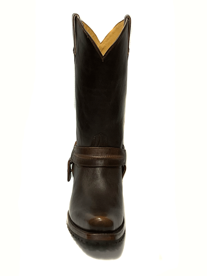 Roper 09-020-7755-1734 Mens Plain Ole Harness Lug Boots Brown side-front view. If you need any assistance with this item or the purchase of this item please call us at five six one seven four eight eight eight zero one Monday through Saturday 10:00a.m EST to 8:00 p.m EST