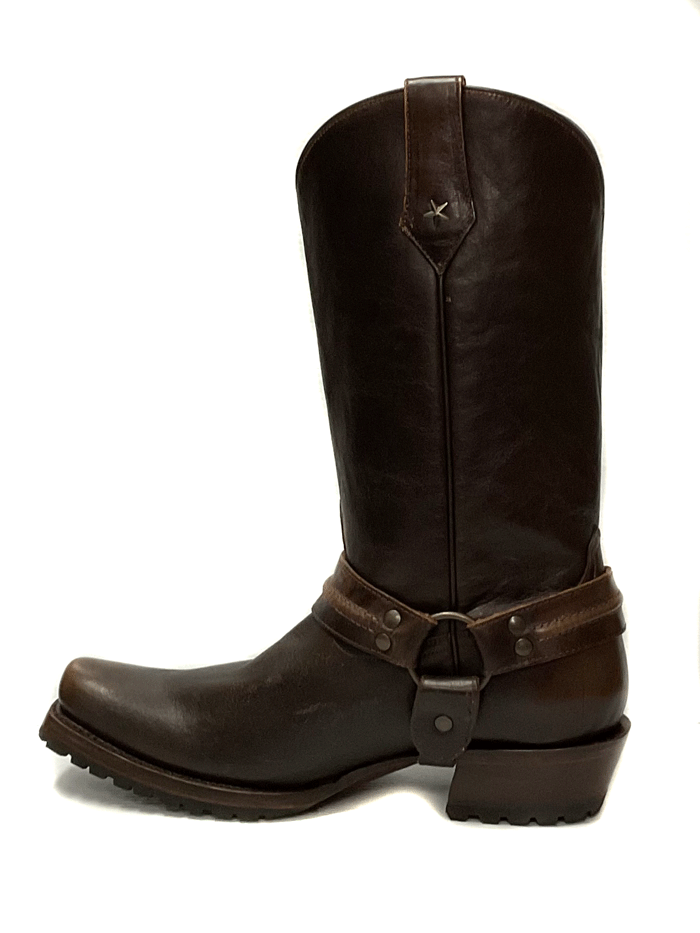 Roper 09-020-7755-1734 Mens Plain Ole Harness Lug Boots Brown side-front view. If you need any assistance with this item or the purchase of this item please call us at five six one seven four eight eight eight zero one Monday through Saturday 10:00a.m EST to 8:00 p.m EST