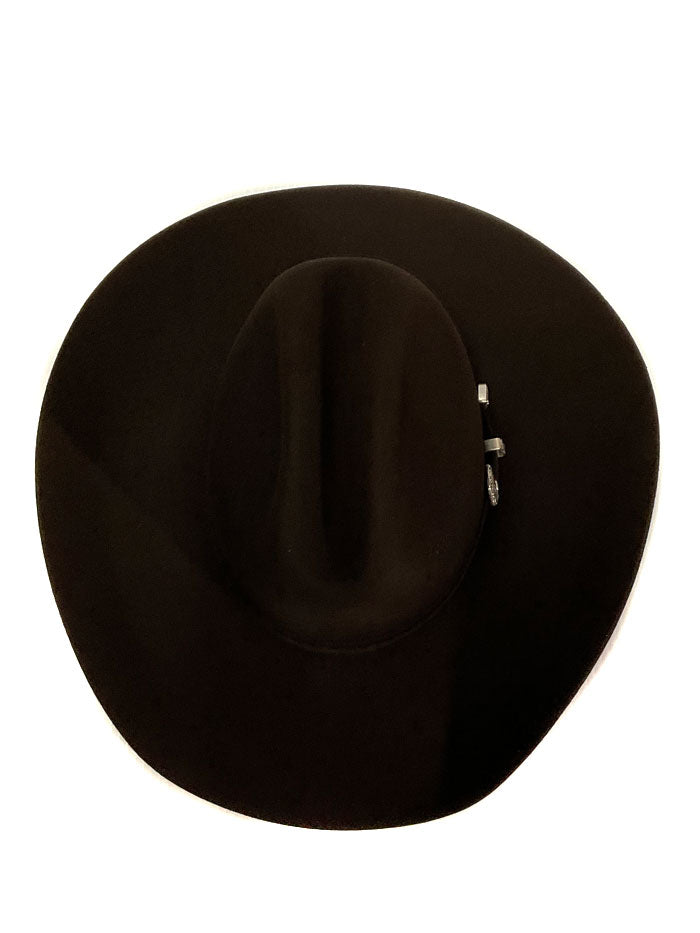 Justin JF0457COUNXL08 4X Promo Western Felt Hat Chocolate side/front view. If you need any assistance with this item or the purchase of this item please call us at five six one seven four eight eight eight zero one Monday through Saturday 10:00a.m EST to 8:00 p.m EST