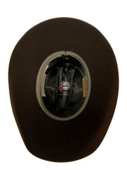 Justin JF0457COUNXL08 4X Promo Western Felt Hat Chocolate inside view. If you need any assistance with this item or the purchase of this item please call us at five six one seven four eight eight eight zero one Monday through Saturday 10:00a.m EST to 8:00 p.m EST
