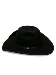 Resistol RWHODM-904207 Hooey Day Money Felt Hat Black side view. If you need any assistance with this item or the purchase of this item please call us at five six one seven four eight eight eight zero one Monday through Saturday 10:00a.m EST to 8:00 p.m EST