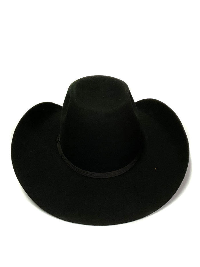 Resistol RWHODM-904207 Hooey Day Money Felt Hat Black side and front view. If you need any assistance with this item or the purchase of this item please call us at five six one seven four eight eight eight zero one Monday through Saturday 10:00a.m EST to 8:00 p.m EST