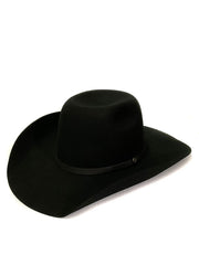 Resistol RWHODM-904207 Hooey Day Money Felt Hat Black side and front view. If you need any assistance with this item or the purchase of this item please call us at five six one seven four eight eight eight zero one Monday through Saturday 10:00a.m EST to 8:00 p.m EST