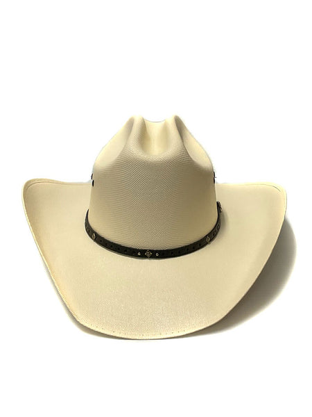 Justin JS7156GIL Straw Cowboy Hat Ivory front view